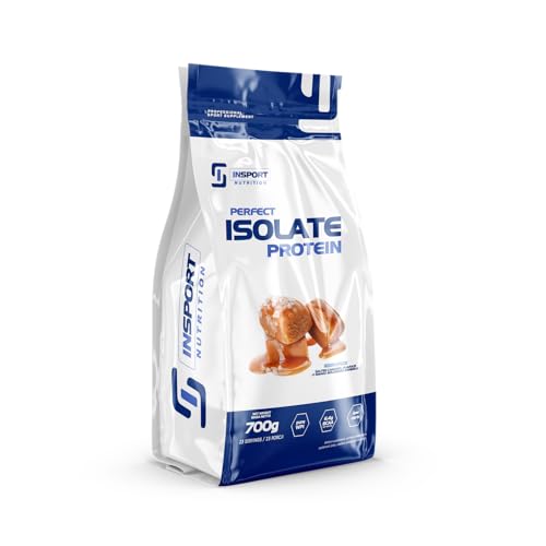 INSPORT Nutrition - PERFECT ISOLATE PROTEIN - Professionelles Sport-Supplement - Protein-Isolat - BCAA - EAA - Pure WPI - 23 Portionen - 700g Pulver - Geschmack: (Gesalzenes Karamell)