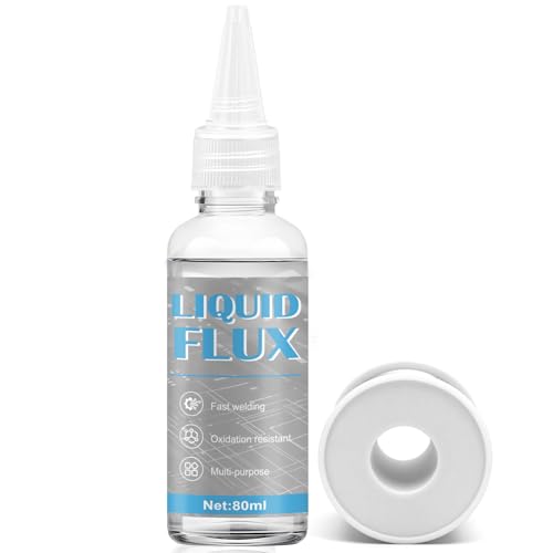 Allony Flux Para Soldar Estaño, Flux Liquido, Flux Soldadura, Fundente Sin Limpieza, Soldadura Rápida, Adecuado Para Acero Inoxidable, Cobre, Aluminio Y Otros Metales, 80ml