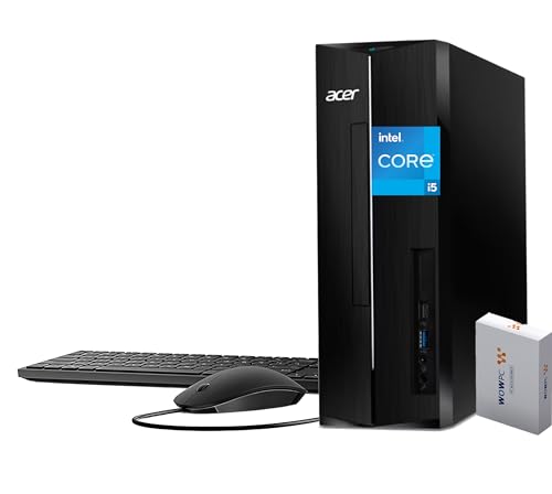 Image of Acer Aspire SFF Desk Business Desktop Computer, Intel Core i5(10-Cores /16-Threads), 16GB RAM, 512GB PCIe + 500GB Portable HDD, Small Form Factor, 2-Monitor Support 4K, Wi-Fi, Keyboard & Mouse, Win 11