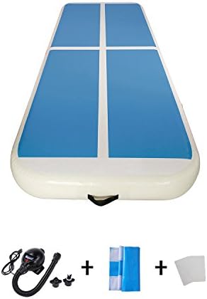 Garybank Double Heigh Air Track Tumbling Mats for Gymnastics Inflatable Gym Mat Home Edition Air Floor 3.3'x 9.8' x 8"