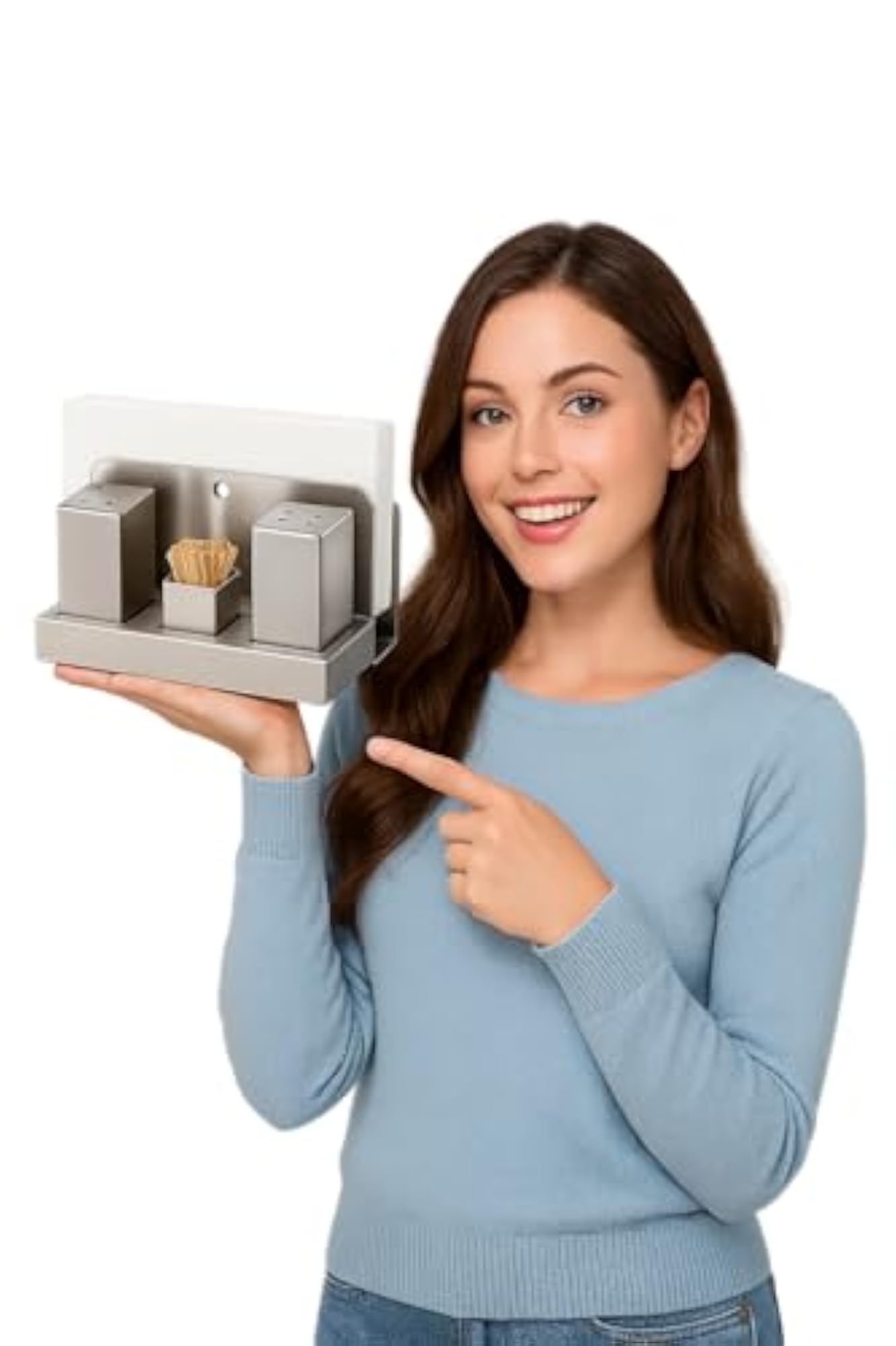 Tissue Paper Napkin Holder Box with Salt and Pepper Set