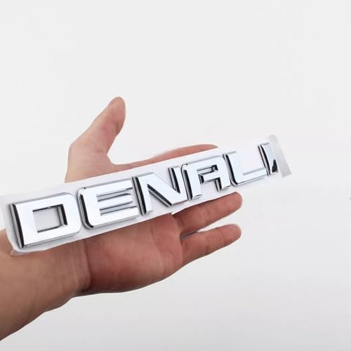 Image of Door Side Left Right Badge Emblem Replacement for 2007-2020 Denali 2PCS (Silver)