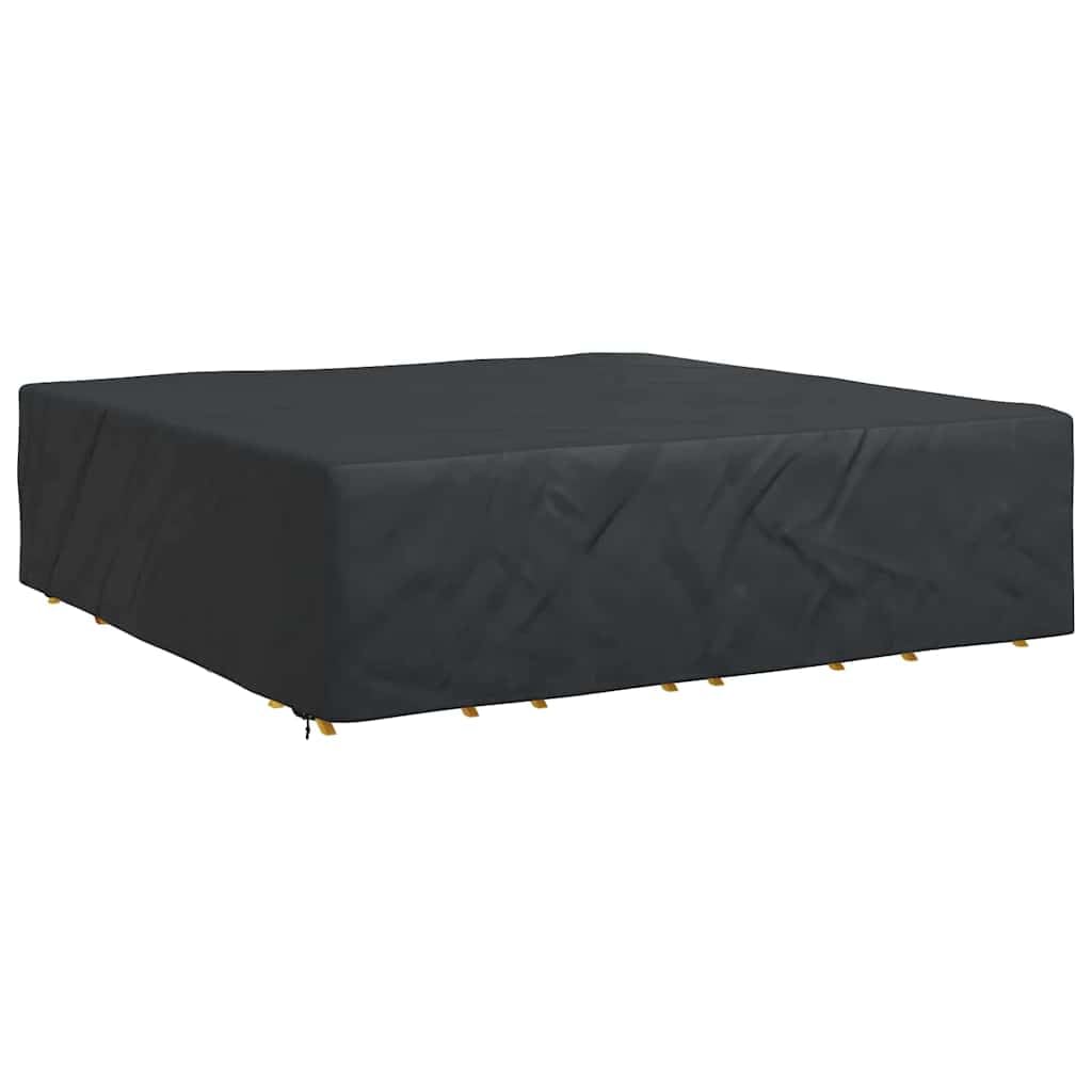 vidaXL Housse pour Meubles Uni Noir 260 x 260 x 90 cm 420D, Housse de Jardin et terrasse, Moderne, imperméable, Protection Robuste des Meubles en extérieur