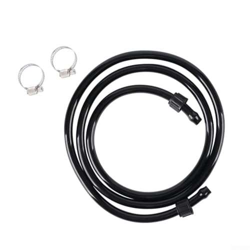 Tuyau de remplacement en PVC de 47,24 pouces de long pour pulvérisateur de jardin avec deux écrous de fixation et colliers pour une fixation sécurisée