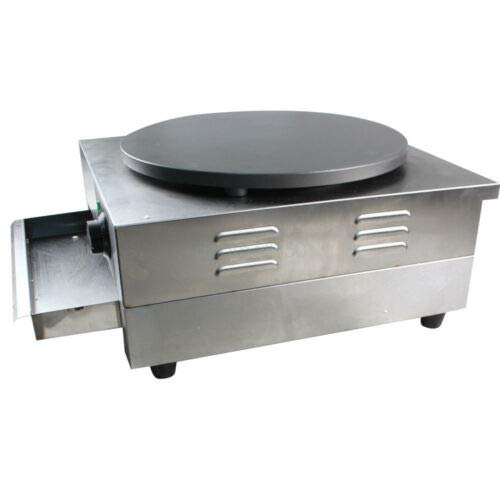 157 Commercial Electric Crepe Maker Electric Stainless Steel Pancake Machine Big Hotplate Non Stick Includ Wooden Spatul
