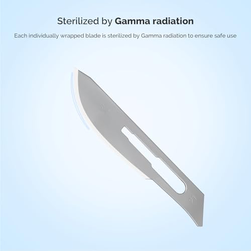 Image of JMU 100pcs Scalpel Blades Sterile #21, Disposable Stainless Steel Surgical Blades, Individually Foil Wrapped