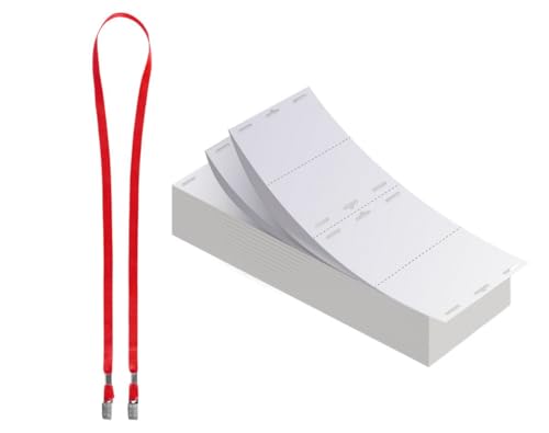 Placa de identificación con cordón de cebra para eventos, 101,6x76,2 mm, pack de 250 unidades