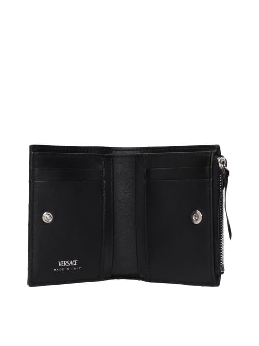 Versace Medusa Women's Quilted Black Leather Wallet2