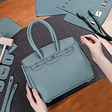 Miniatura 2 de POPSEWING Kit de bolsas de cuero para manualidades, bolsos de diseñador para mujeres, kits de bricolaje para adultos, kit de fabricación de bolsas