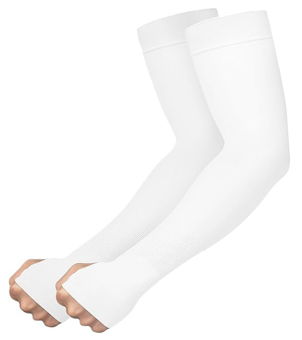Image of AZARIA Hand Gloves for Sun Protection Arm Sleeves for Men & Women, UPF 50 Arm Cover for Biking, Cricket, Cycling, Golf & Outdoor Sports, Arm Protection Sleeves for Women