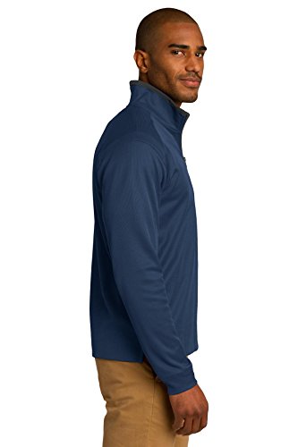 Port Authority Vertical Texture 1/4-Zip Pullover. K805 Regatta Blue/ Iron Grey #TOP1