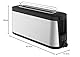 Tefal Element Langschlitz-Toaster, 7 Bräunungsstufen, 1000 Watt, Integrierter Brötchenaufsatz, Elegantes Design, Schwarz/ Edelstahl, TL4308