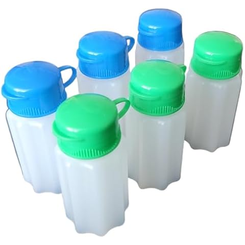 Handy Housewares Durable Plastic Camping Mini Salt and Pepper Shaker Set with Flip Lids - Blue & Green (3 Pair) Cover