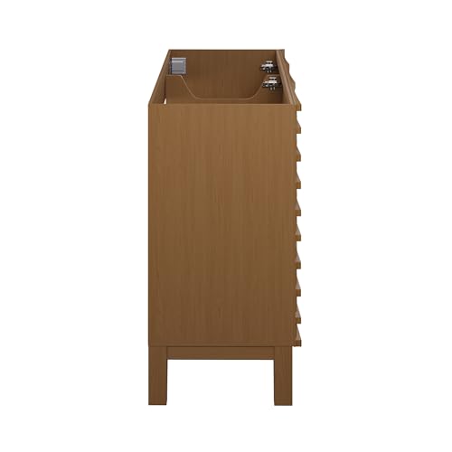 Image of Swiss Madison Cascade 36'' Bathroom Vanity in Brown Oak - Cabinet