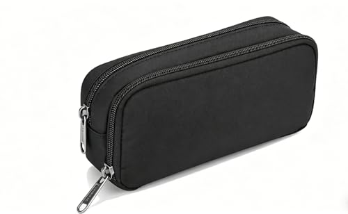 Image of Della Gao Pencil Case, Large Pencil Pouch Nylon Pencil Box for Office Stationery Organizer, Multifunctional Pencil Bag for Men Women
