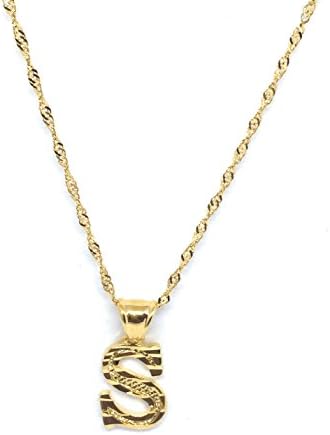 TOP Selling “S” Culture 24k Gold Plated 18” Initial Necklace