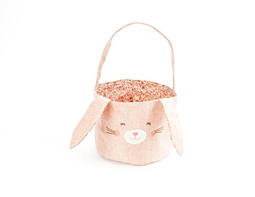 Image of MON AMI Premium Easter Bunny Basket with Handles – 13”, Toy Basket - Perfect for Easter Egg Hunts, Easter Baskets for Kids, Nursery Décor
