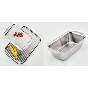 Hestan OvenBond 3-Piece Stainless Steel Baking Sheet Set and 1-Pound Loaf Pan Bundle