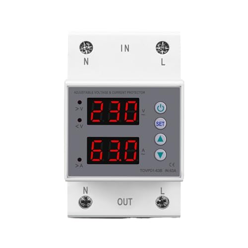 Relais de protection réglable 63A rail DIN coupure automatique 3P - 3