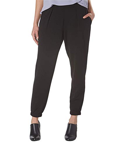 Jones New York Women's Stretch Crepe Casual Jogger Pants (XL, Black)