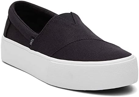 TOMS Womens Fenix Slip On Platform Sneakers Shoes Casual - Black - Size 6 B | Image 2
