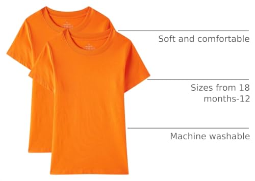 Image of Huata Boys Girls Short Sleeve Tee T-Shirt Crewneck 2 Packs