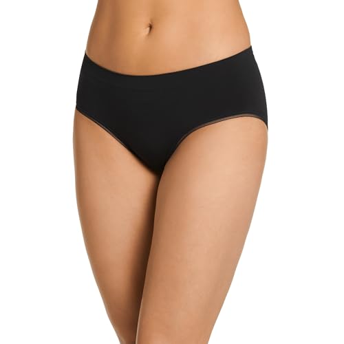 Jockey Women's Underwear Seamfree Chill Hipster, Black, XL
