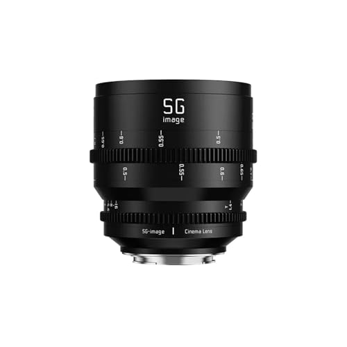 Lente de Cine SGimage de fotograma Completo T1.4 de 25 mm, 35 mm, 50 mm y 75 mm, con Gran Apertura Manual, Compatible con cámaras Sony con Montura EL.(50mm T1.4,L-Mount)