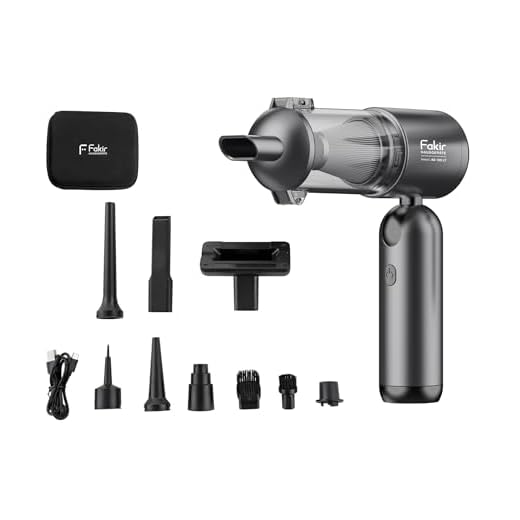 Fakir Trend AS 150 LT – 4in1 Akku Handstaubsauger Kabellos, 120 W BLDC-Motor, 17 kPa Saugleistung, EPA 12-Filtration, 35 Min. Laufzeit, 180° Klappbar, 0,46 kg, Schwarz