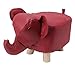 Cute Stool, Elastic Sponge Strong Load Space Saving Elephant Shape Nonslip Baby Animal Foot Rests for Home (Red)