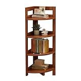 MASSIMIZZA LO SPAZIO ANGOLARE: Ottieni il massimo da quell'angolo inutilizzato con questa libreria angolare. I piedini assicurano che la libreria angolare resti stabile su superfici irregolari. Questo angolo si adatta perfettamente all'angolo della tua stanza e non occupa troppo spazio sul pavimento e aumenta l'utilizzo dello spazio, sfrutta appieno lo spazio angolare limite, mantenendo la tua stanza organizzata e ordinata