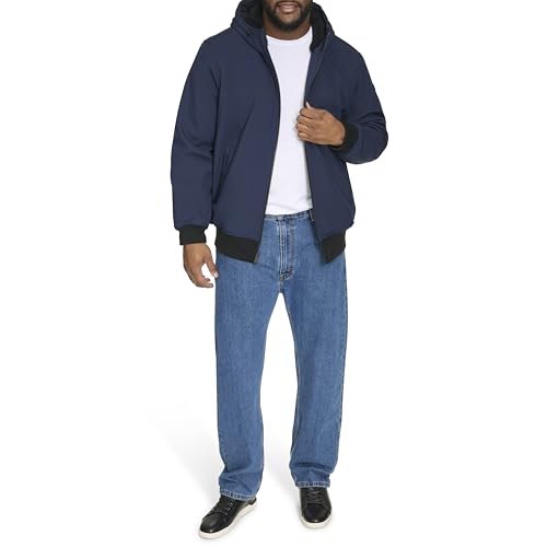 DOCKERS Mens Softshell Sherpa Lined Bomber Jacket (Standard and Big & Tall)2