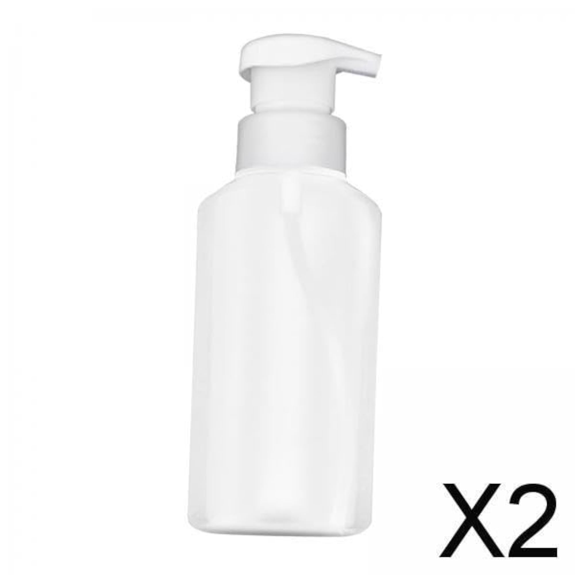 2x Clear Empty 150ml Soap Shampoo Dispenser Bottles