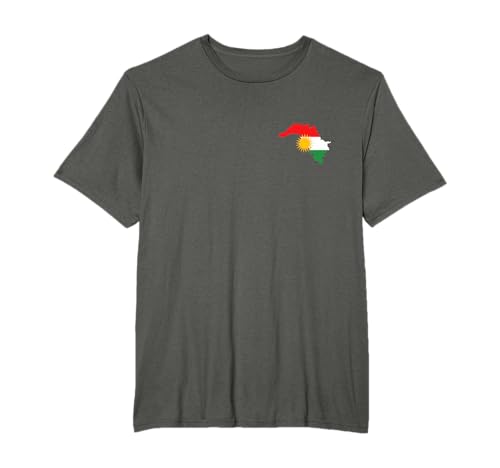 Logo kurde carte et drapeau - Souvenir Kurdistan T-Shirt