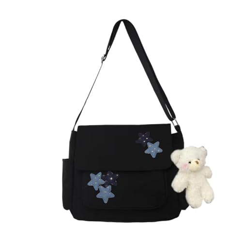 Cute Star Messenger Bag Casual Crossbody Bag for Women Aesthetic Bag Ita Bag Tote Bag Purse