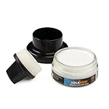 Solekers Cream Leather Wax | Schuhwachs 50 g | inkl. Schwamm | mit BIENENWACHS | Schuhcreme (Weiß)