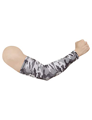 Image of NEVER LOSE Printed Arm Sleeves for Men & Women, Stretchable Breathable Compression Sports Sleeves for Gym, Cycling, Running, Driving & Outdoor Activities (Pack of 2 Pairs)