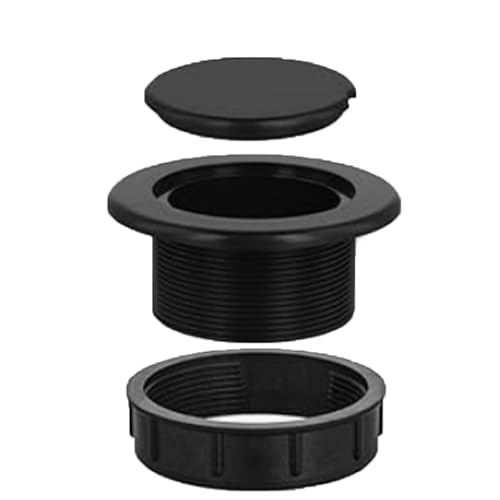 Armastuse Parasol Umbrella Hole Ring Plug And Cap Set,3 Sets 2 Inch Patio Table Umbrella Hole Ring And Cap,Silicone Umbrella Hole Plug And Cap For Glass Patio Garden Beach Table (Black)