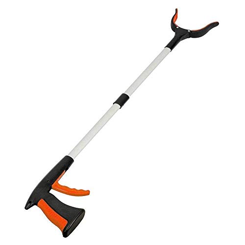 grabber， Recogedor de basura plegable de 81 cm, ligero, de aluminio, con agarre de goma giratorio y extensor de brazo largo.