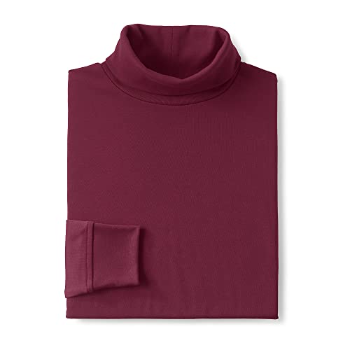 Lands' End Men s Supima Interlock T-Neck Rich Burgundy Regular X-Large3