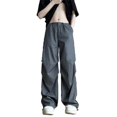Xingfenly Parachute Pants Men Japanese Wide Leg Trousers Male Summer Loose Casual Quick Drying Streetwear Pleated