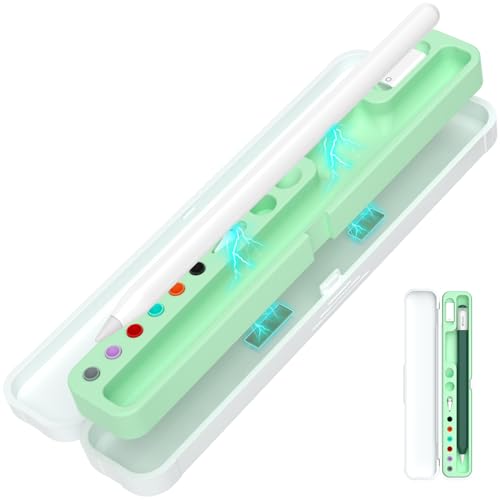 Image of AZF Hard PC&Silicone Magnetic case for Apple Pencil case(Apple Pencil Pro /2nd Gen /1st / (USB-C) and Samsung Galaxy S-Pen Series Pencil Protection Carrying Case. (Mint)