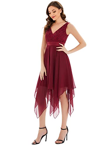 Ever-Pretty Womens Short V Neck Prom Dance Gowns For Formal Party Burgundy Us4 #TOP2