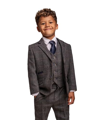 Costume en laine mélangée pour garçon SIRRI au tissage chevrons