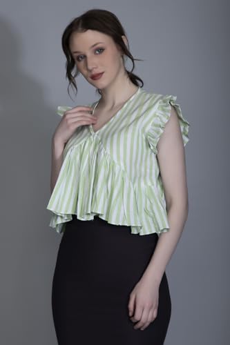 Image of DHRUVI TRENDZ Women's Cotton Regular Fit Top