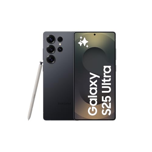 Samsung Galaxy S25 Ultra 512GB Teléfono Móvil con IA, Galaxy AI, 12GB RAM, Cámara 200MP, Dual SIM, IP68, Garantía del Fabricante 3 Años + 1 Año Extra, Titanio Negro Intenso (Versión Española)