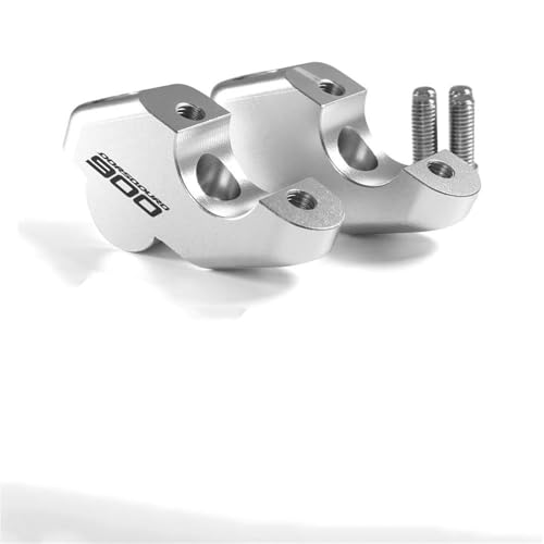 Motorrad-Lenkererhöhung Für Aprilia Tuono 660 V4 900 Dorsoduro 2017 - Höhenvergrößernder Rohrklemmen-Basisverlängerungsregler. Lenkerstütze(Silber 1)