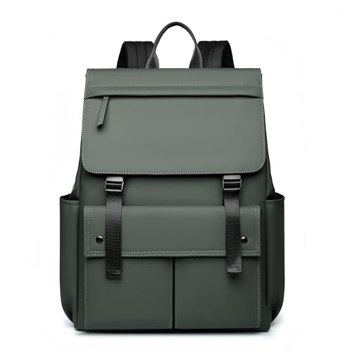 Travel Laptop Backpack for Man Woman, Trendy&Textured College Backpack,Water-Resistant,Scratch-Proof,Ligthweight (Green)