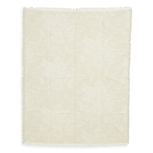 Vera Bradley Cobertor de tecido, algodão reciclado com creme de jardim iluminado pelo sol, Sunlit Ga