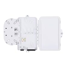 Fiber Distribution Box, 6 Core Fiber Distribution Box Waterproof Fiber Optic Junction Splitter Box FTTH Terminal Box for Indoor Outdoor Optical Fiber Splicing Windin